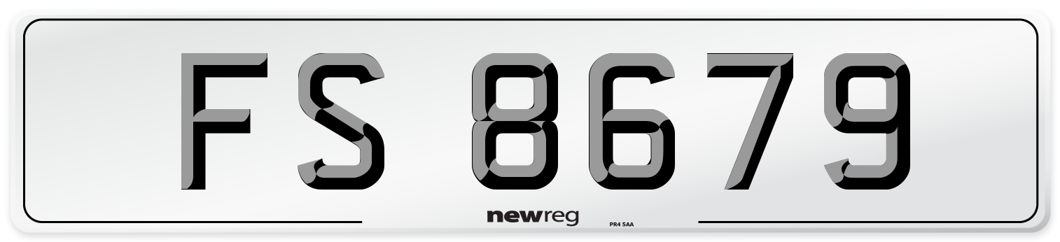 FS 8679 Number Plate from New Reg